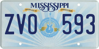 MS license plate ZVO593