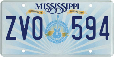 MS license plate ZVO594