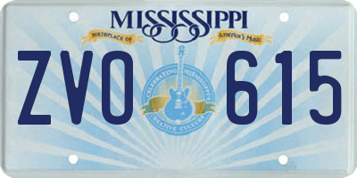 MS license plate ZVO615