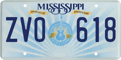 MS license plate ZVO618