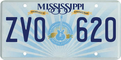 MS license plate ZVO620