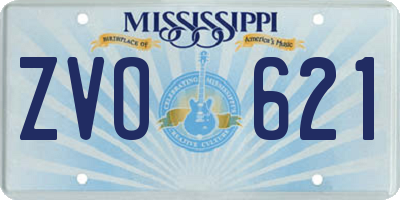 MS license plate ZVO621