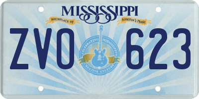 MS license plate ZVO623