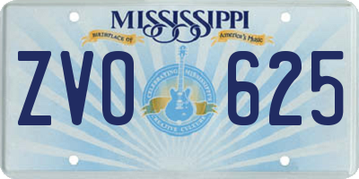 MS license plate ZVO625