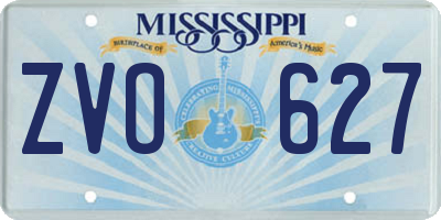 MS license plate ZVO627