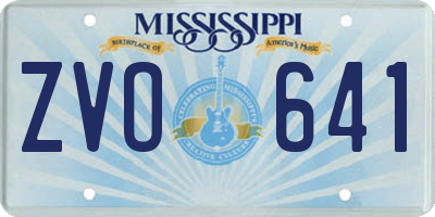 MS license plate ZVO641