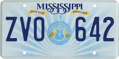 MS license plate ZVO642