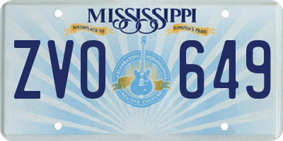 MS license plate ZVO649