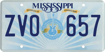 MS license plate ZVO657