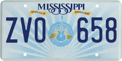 MS license plate ZVO658