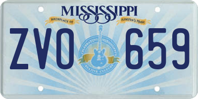 MS license plate ZVO659