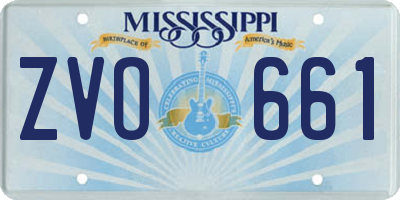 MS license plate ZVO661