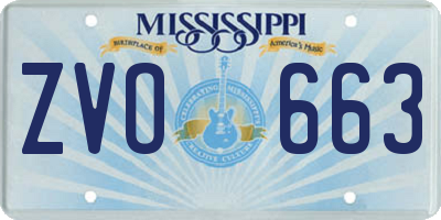 MS license plate ZVO663