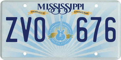 MS license plate ZVO676