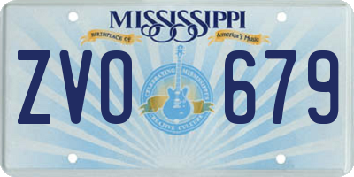 MS license plate ZVO679