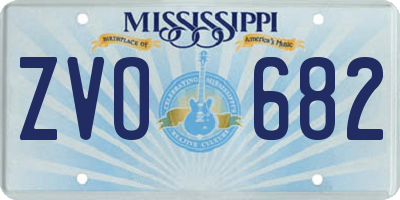 MS license plate ZVO682