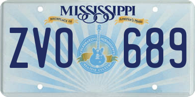 MS license plate ZVO689