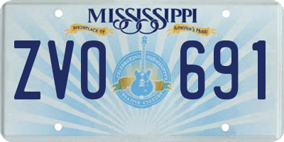 MS license plate ZVO691