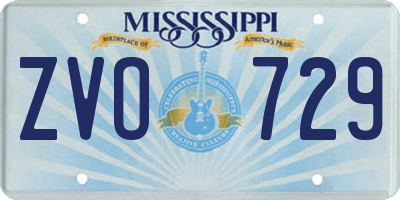 MS license plate ZVO729