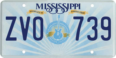 MS license plate ZVO739