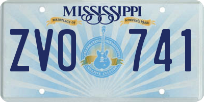 MS license plate ZVO741