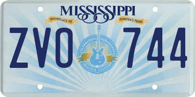 MS license plate ZVO744