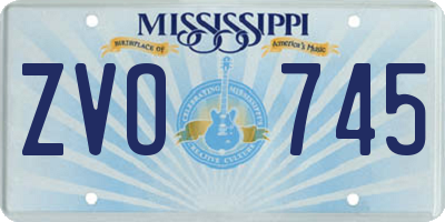 MS license plate ZVO745