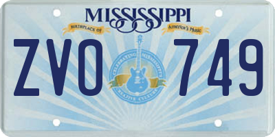 MS license plate ZVO749