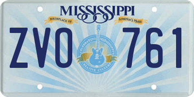 MS license plate ZVO761