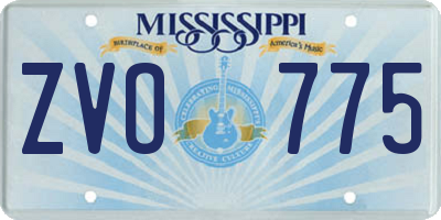 MS license plate ZVO775