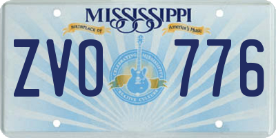 MS license plate ZVO776
