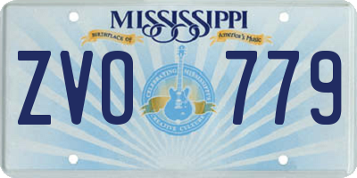 MS license plate ZVO779
