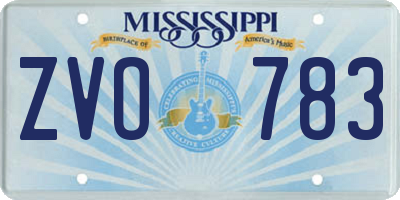 MS license plate ZVO783