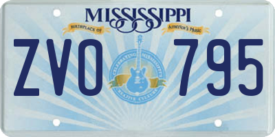 MS license plate ZVO795