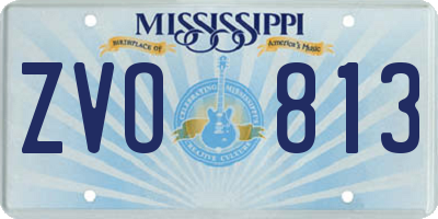 MS license plate ZVO813
