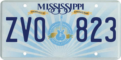 MS license plate ZVO823