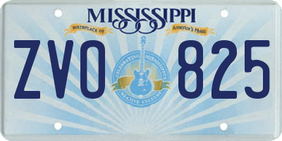 MS license plate ZVO825