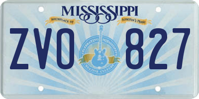 MS license plate ZVO827