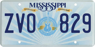 MS license plate ZVO829