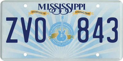 MS license plate ZVO843