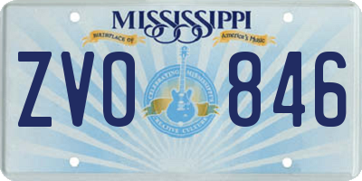 MS license plate ZVO846