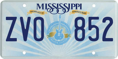 MS license plate ZVO852