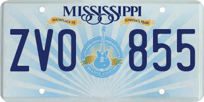 MS license plate ZVO855