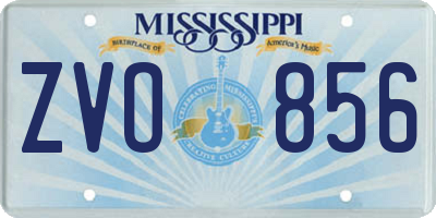 MS license plate ZVO856