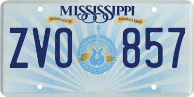 MS license plate ZVO857
