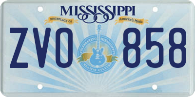 MS license plate ZVO858