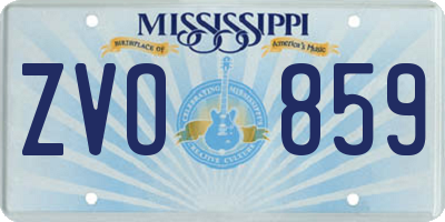 MS license plate ZVO859