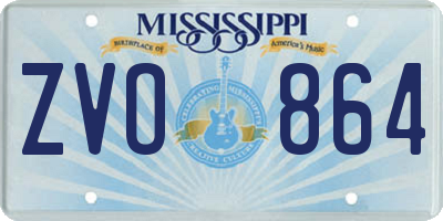 MS license plate ZVO864