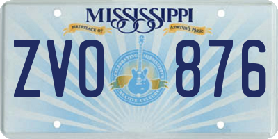 MS license plate ZVO876