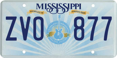 MS license plate ZVO877